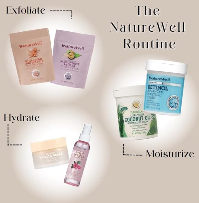 NATURE WELL Vanilla Glaze Hydrating Lip Mask For A Softer, Smoother, Plumper Pout, Nourish & Moisturize Dry Cracked Lips, Made With Shea Butter & Vitamin C, Clean Formula, 0.70 Ounce Each (Pack of 2)