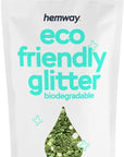 Hemway Biodegradable Glitter Eco Friendly - 100g/3.5oz Bio Cosmetic Safe Sparkle Vegan for Face Eyeshadow Body Hair Festival Makeup Craft - Super Chunky (1/8" 0.125" 3mm) - Lime Green