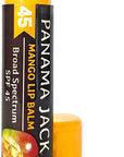 Panama Jack Sunscreen Lip Balm - SPF 45, Flavor Pack, Broad Spectrum UVA-UVB Sunscreen Protection, Prevents & Soothes Dry, Chapped Lips (5 Pack)