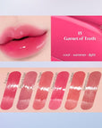 ETUDE Over Glowy Lip Stain Tint #15 Garnet of Truth | Non-Sticky Vegan Lip Tint | Moisturized & Long-lasting Lip Gloss | Daily Tint for Dry Lips, Korean Makeup