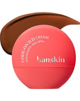 Hanskin Code on Double D Cream Foundation, Full Coverage Korean Liquid Foundation, Semi-Matte Finish Skin Tint, Lightweight Pore-Perfecting Base, 1.18 Fl Oz (52NC DEEP COCOA)