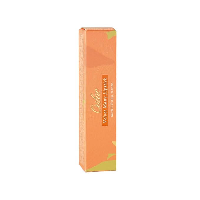 Oulac Coral Red Creamy Matte Lipstick, Soft Satin Finish Lipsticks for Women with Moisturising Formula, Rich Color, Highly Pigmented Enriched with Rose Oil, Vegan & Cruelty-Free| 3.6g (Y02)