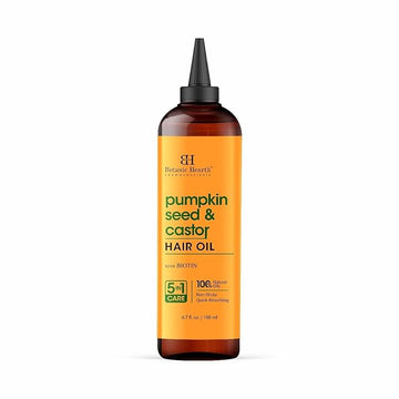 Botanic Hearth 100% Pure Pumpkin Castor Oil For Hair Growth | Infused with Pumpkin, Castor, Biotin | Hair Oil Repairs Dry Damaged Hair, Strengthening, Healthier - Hair Tonic, 6.7 fl oz