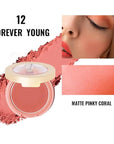 Oulac Blush Face Coral Matte | Pigmented Powdery 4.8g