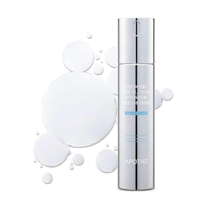 APOTHE Exosome Squal-Tox Booster Cream Mist 3.38 fl oz (100ml) – Hydrating, Soothing, and Brightening with Squalane, Centella Asiatica, and Niacinamide
