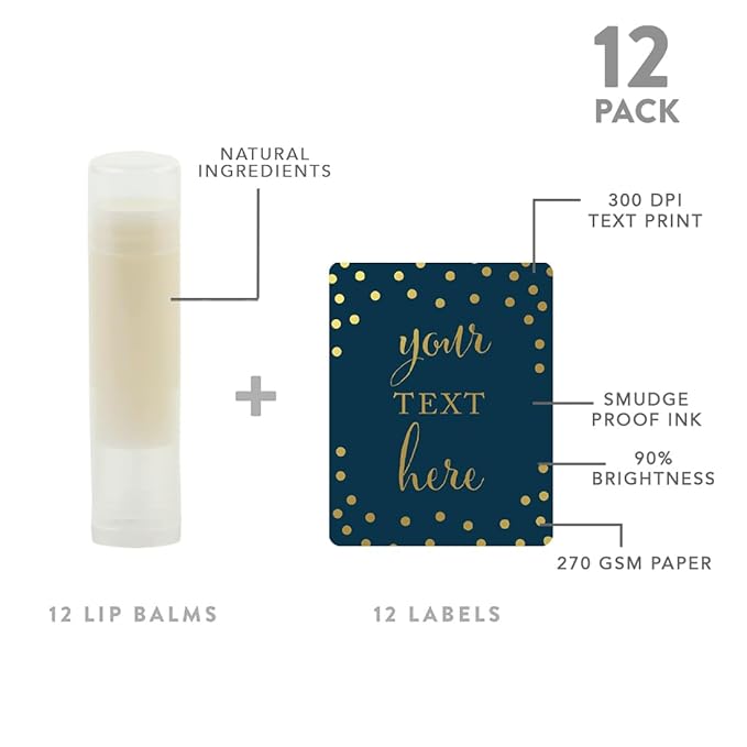 Andaz Press Personalized Lip Balm Party Blue,