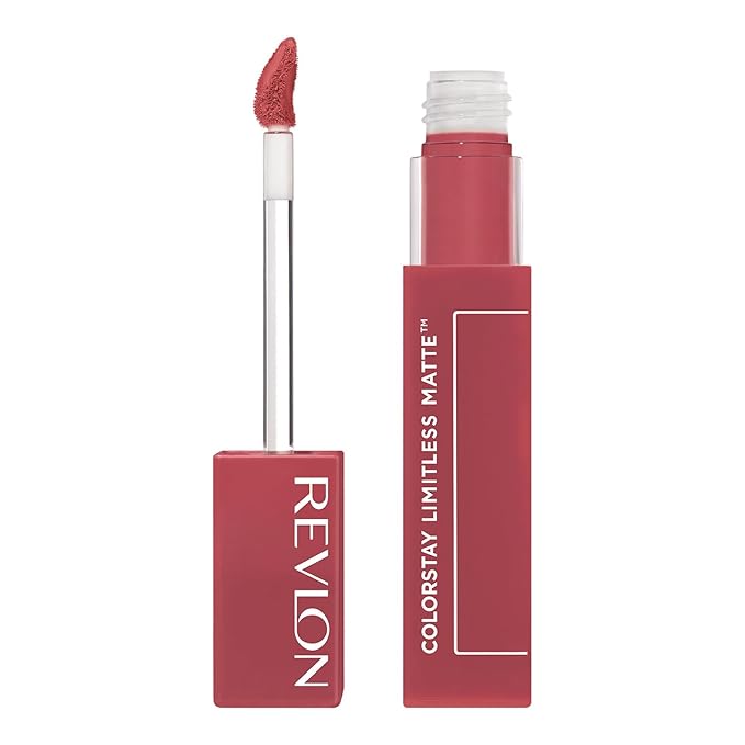 Revlon ColorStay Limitless Matte Liquid Lipstick, Vegan Formula, No-Budge, Longwear Lip Color, Long Lasting, Lightweight/Comfortable, Waterproof, 008 Stir Me Up, 0.17 fl oz
