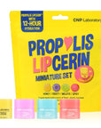 CNP Honey Lip Butter Mini Set – Propolis Lipcerin™ Travel-Size (4 Flavors), Hydrating Overnight Manuka Lip Balm & Mask, 12hr Long-lasting Moisture, Korean Skincare, 0.15 fl.oz. x 4 ea