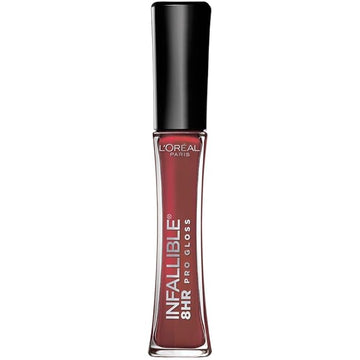 L’Oreal Paris Makeup Infallible 8 Hour Hydrating Lip Gloss, Cherry Flash, 0.21 Fl Oz