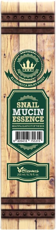 Elizavecca Milky Piggy Snail Mucin Essence 200ml/6.76 fl.oz. - Water Face Serum | Snail Mucin Toner | Anti-Aging Face Serum for Dry Skin | Not Tested on Animals