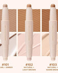 Cream Contour Sticks,Shades with Highlighter & Bronzer,Non-greasy and