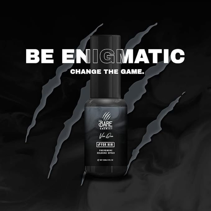 Voodoo Pheromone Cologne for Him - [Long Lasting Formula] Pheromone Perfume Oil Spray for Men 1oz. - Spice, Wood, Amber