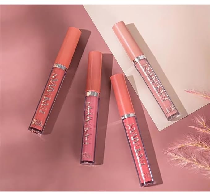 R.Y.M 6 Pcs Red Matte Liquid Stick Set, Natural, Moisturizing, Plumper Lip Gloss Set, Long Lasting for lip color, with beautiful finish(A, 0.54 Ounce (Pack of 6))