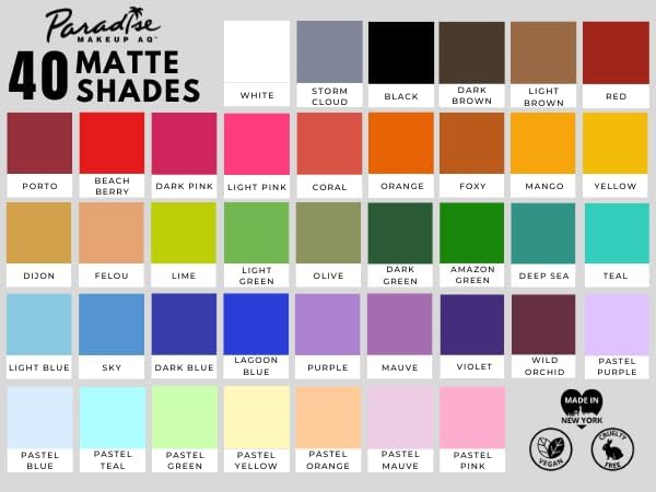 Mehron Makeup Paradise Makeup AQ Refill Size | Stage & Screen, Face & Body Painting, Beauty, Cosplay, and Halloween | Water Activated Face Paint, Body Paint .25 oz (7 ml) (VIOLET)