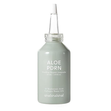 shaishaishai ALOE PDRN Cooling Repair Ampoule, 10% Vegan Collagen, 10 Types Hyaluronic Acid, Cooling Hydration & Soothing, Glow Serum, Korean Skincare, 1.69 Fl Oz