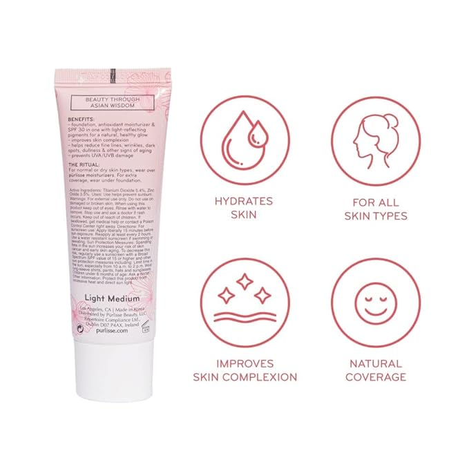 pūrlisse Radiant Glow Illuminating BB Cream Spf30 Hydrating (Tan Deep)