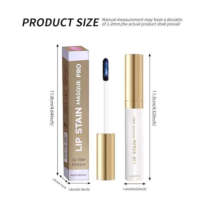 Lip Stain - Wipe-Off &Peel Off Lip Color | Waterproof, Long Lasting, Transfer-Resistant, Smudge-Proof Lip Tint | Easy Wipe Finish, High Pigment | All-Day Vibrant Kiss-Proof Lip Stain, muted rose beige