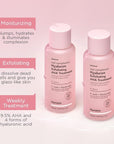 Hanskin Real Complexion Hyaluron Exfoliating AHA Treatment, Exfoliating Toner, Hydrating Skin Booster [5.07 fl. oz. (150ml)]