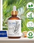 HIQILI 1 Fl Oz Tea Tree Oil, Nail Growth, Hair Restoration, Can be Added to Shampoo, Body wash, Foot Soak Use - 30ML