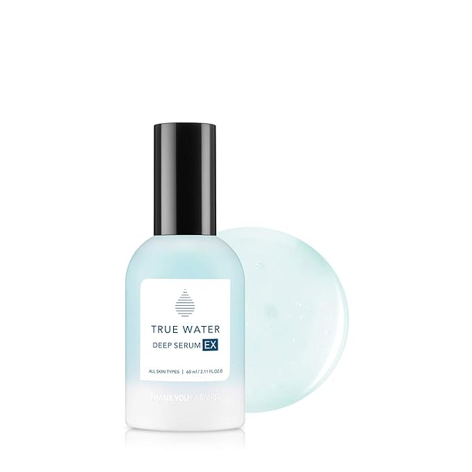 THANKYOU FARMER True Water Deep Serum EX 2.11 Fl Oz (60ml) - Korean Hyaluronic Acid Serum for Face, Phyto Mucin Essence, Hydrating Serum, Korean Serum, Dermatologist-tested