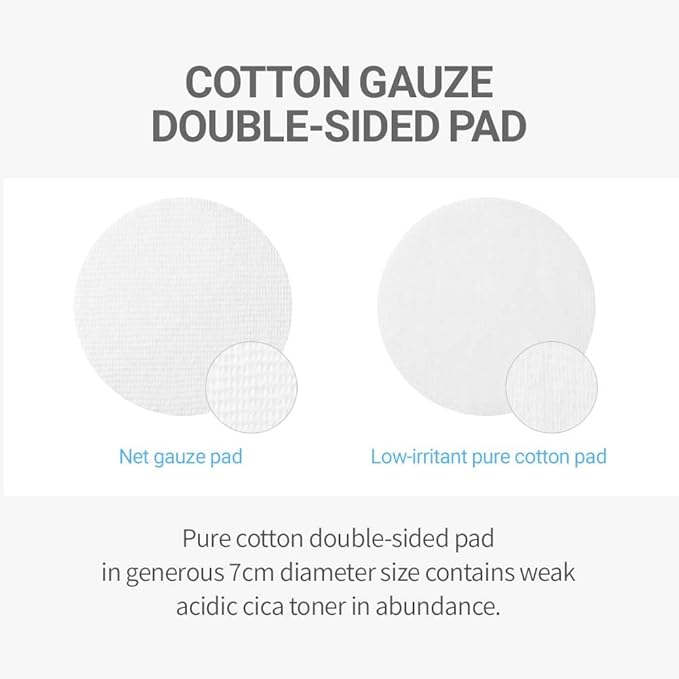 SCINIC The Simple Cica Toner Pad 60 Pcs | Vegan-certified Cotton Fabric | Mild Peeling Without Irritation | Gentle Ph 5.5 PHA Peeing | 100% Vegan | K-beauty