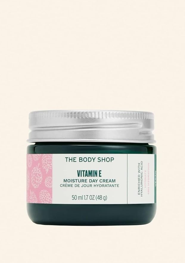 The Body Shop Vitamin E Moisture Cream – Fast Absorbing – Hydrates, Moisturizes and Protects – For Dehydrated Skin – 1.7 oz