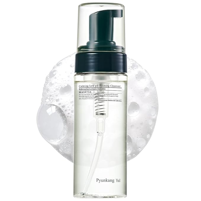 Pyunkang Yul Calming Low pH Foaming Cleanser | Daily Face Wash & Makeup Remover with Tea Tree, Centella Asiatica, 5 Hyaluronic Acids that Removes Dead Skin Cells, Hydrates Skin - 150ml 5.07 Fl.Oz.
