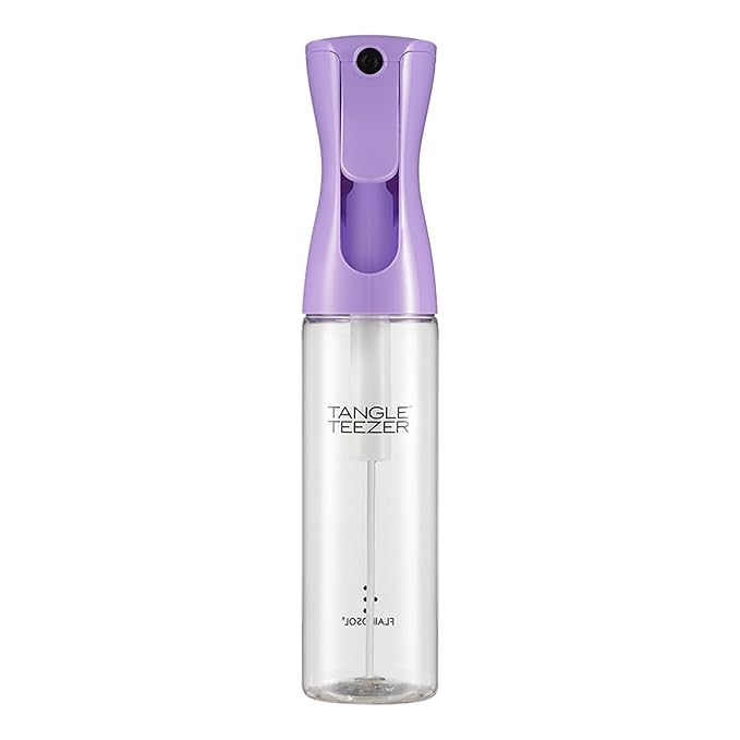 TANGLE TEEZER Fine Mist Continuous Spray Bottle, Reusable and Refillable, for Hair Detangling and Styling, 10.1 oz, Lilac