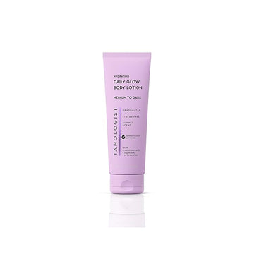 Tanologist Hydrating Daily Glow Body Lotion- Medium/Dark, Buildable & Transfer-Proof Gradual Self Tanner, Summer Fragrance, Natural Not Orange, Lasts 7 Days, Vegan Clean Formula, 8.45 fl oz