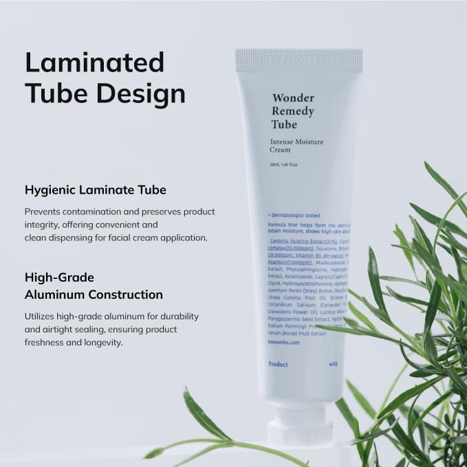 keenoniks Hydrating & Barrier-Repair Cream for Dry & Sensitive Skin – Korean Moisturizer with CICA & Ceramide – 50ml / 1.69 fl oz