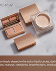 Sigma Beauty Spectrum Color-Correcting Duo – Color Correcting Cream for Concealing and Priming Skin, 2in1 Makeup Set with Buildable, Customizable Shades for all Skin Types (Light to Medium)