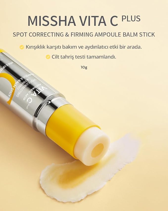 MISSHA Vita C Plus Ampoule Balm Facial Serum Stick - Instant Wrinkle Care, Nourishing Ampoule Balm, Stocking Stuffers