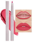 evpct Silky Lip Liner Pencil Retractable, Carmine Red Smooth Lip Liner Creamy Velvet Lipliner Long-Lasting for Korean Makeup Contouring Matte Lip High Pigmented Rich Colors Crayon Lipstick Pen 07