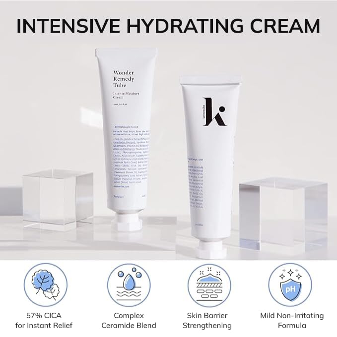 keenoniks Hydrating & Barrier-Repair Cream for Dry & Sensitive Skin – Korean Moisturizer with CICA & Ceramide – 50ml / 1.69 fl oz