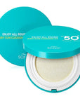 SCINIC Enjoy All Round Airy Sun Cushion EX SPF50+PA++++0.88oz (25g) | Cooling UV Protection & Natural Tone-up From Face To Body For All Family Members | Korean Skincare