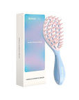 RHOS Scalp Massager, Shampoo Brush with Handle, Curved Vented Hair Scrubber, Scalp Brush for Wet & Dry Hair (Blue)