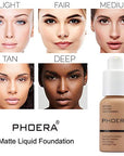 2 Pack PHOERA Foundation, Flawless Soft Matte Liquid