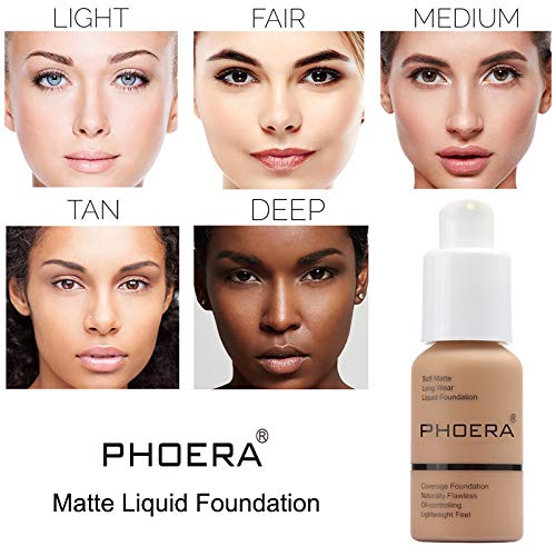 2 Pack PHOERA Foundation, Flawless Soft Matte Liquid