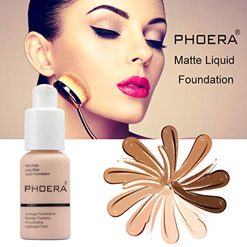 2 Pack PHOERA Foundation, Flawless Soft Matte Liquid