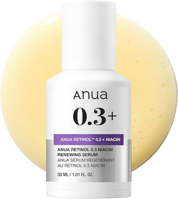 Anua Retinol Serum for Anti-Aging, Textured skin | 0.11% Retinol, 5% Niacinamide, 20+Soothing Ingredients Gentle for Beginner (30ml /1.01 fl.oz.)