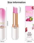 Kaely 3Pcs Peach Strawberry Grape Hydrating Lipstick Tinted Lip Balm, Color Changing PH Lipstick Makeup, Korean Magic Lip Stain Long Lasting Waterproof, labiales magicos 24 horas originales