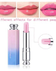 evpct 3Pcs Peach Strawberry Orange Color Changing Change Lipstick Lip Balm Set for Women Korean Magic Lipstick Color Change Changing Lip Tint Tinted Stain Balm Long Lasting Waterproof Crystal Lipstick