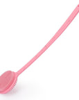 VWMYQ Silicone Back Scrubber for Shower, 17in Lengthen Long Handle Body Brush, Double Sided Shower Brush for Shower Exfoliating and Massage Can Produce Rich Foam, Long Handle Back Scrubber for Men