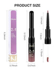 Kaely 2-in-1 Matte Lipstick and Lip Liner, Liquid Lip Stain Makeup for women Long Lasting Waterproof Smudge Proof, labiales matte mate larga duracion listip 24 hours originales, 34 Mauve