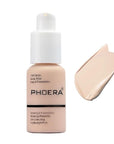 PHOERA Foundation,Flawless Soft Matte Oil Contro Concealer Long-Lasting Waterproof Full Coverage Foundation Makeup .(1Pcs-101# Porcelain)