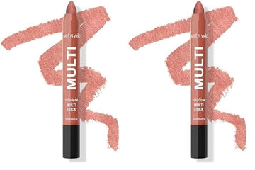 wet n wild Color Icon Cream Eyeshadow Makeup Multi-Stick Peach Born To Flirt (Pack of 2)