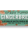 Crazy Rumors Gingerbread Lip Balm. 100% Plant-Based,