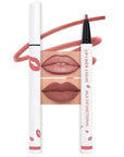 evpct Longwear Liquid Lip Liner Stain Marker Pen Long Lasting Waterproof, Maroon Dusty Mauve Matte Semi Permanent 24 Hour Lip Liner and Lipstick Combo, Color Stay Lipliner All Day, Lips Stain peel off