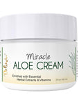 Deluvia Miracle Aloe Cream | Face & Body Moisturizer with Vitamin E & Organic Aloe Vera (2 Ounce (Pack of 1), Unscented)