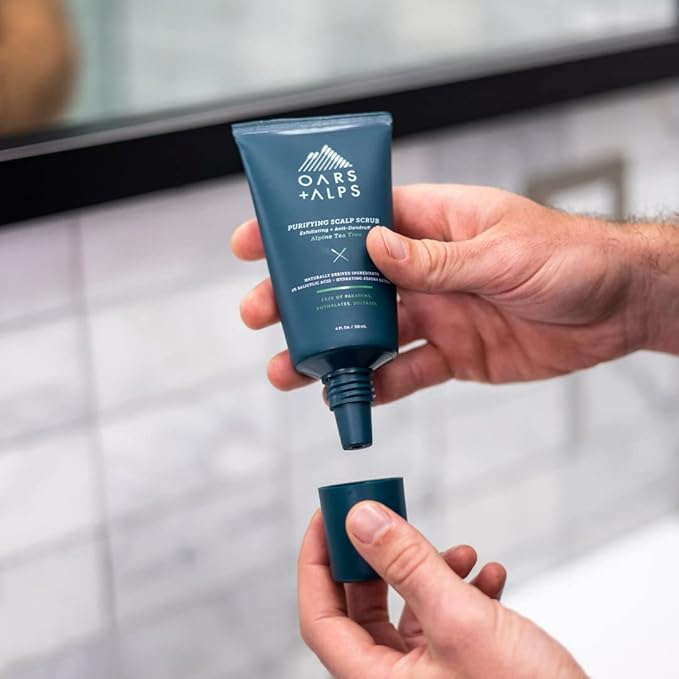 Oars + Alps Purifying Scalp Scrub and Anti-Dandruff Exfoliator, Made with Exfoliating Ingredients to Refresh Skin, Alpine Tea Tree Scent, 3.75 Fl Oz